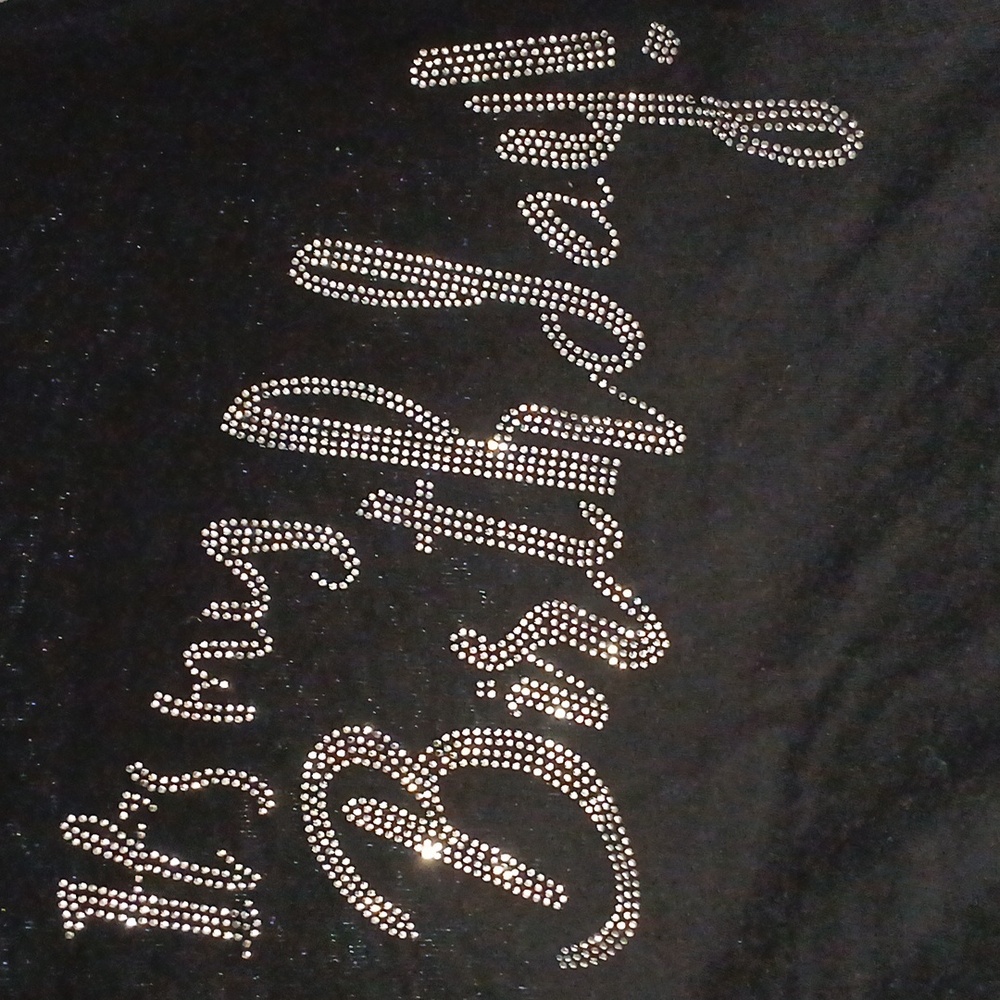 It's My Birthday Flowy T-shirt with rhinestone writing.